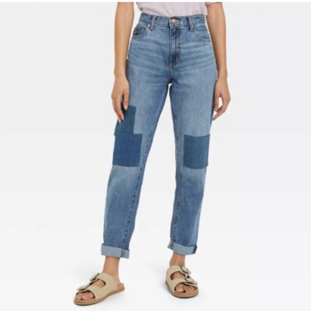 UT HIGH RISE PATCHES BOYFRIEND JEANS - Picture 2 of 9